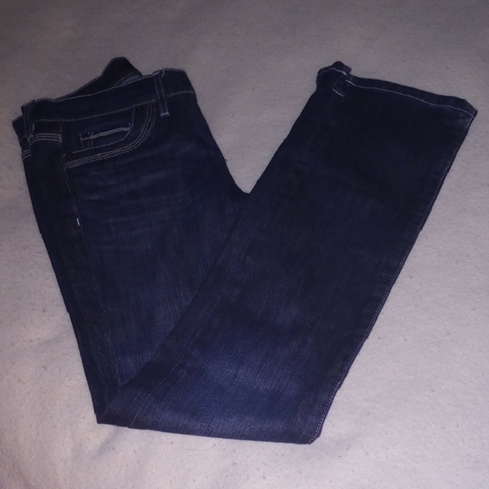 Noir Blue Straight Jeans Classic Denim Style
